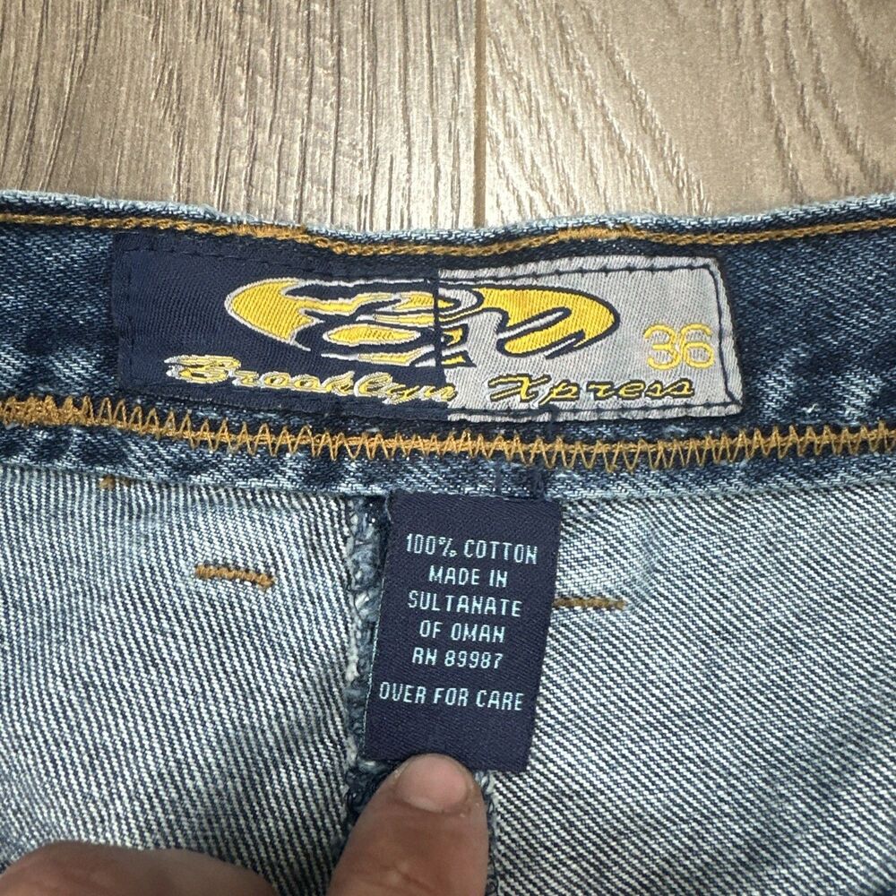 Brooklyn Express Jeans Patchwork Loose Fit Baggy … - image 7